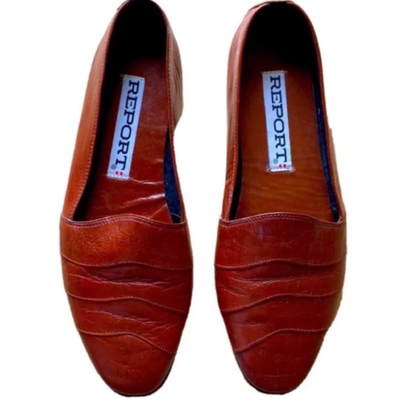 Vintage Shoes - Vintage Women’s Loafers Leather Brown size 10 90s 80s Report